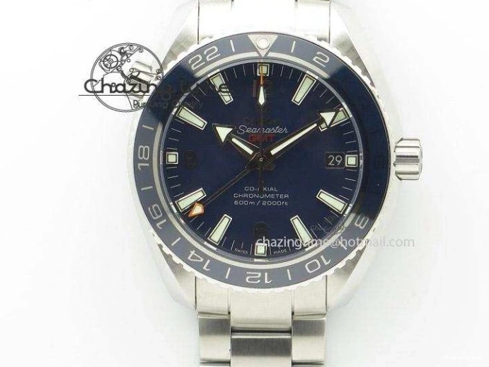 0316 Planet Ocean 45.5mm Big Blue Real Ceramic VSF 1:1 Best Edition on Blue Rubber Strap A8906 Super Clone Unique 7896